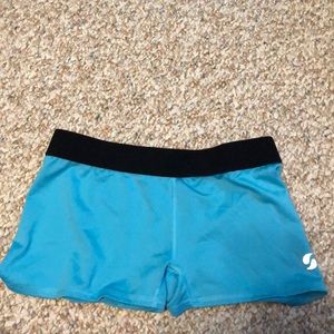 Blue “volleyball shorts”